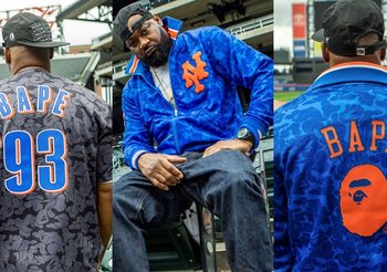 BAPE x Mitchell & Ness ปล่อยแคปซูลคอลเลคชั่นเสื้อเบสบอล MLB