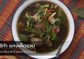 วิธีทำ แกงเห็ดรวม กลิ่นปลาร้าเย้ายวน
