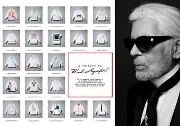 เหล่าเซเลบริตี้ ร่วมออกแบบเสื้อเชิ้ตสีขาว เพื่อระลึงถึง Karl Lagerfeld สุดยอดแฟชั่นดีไซน์เนอร์ผู้ล่วงลับ