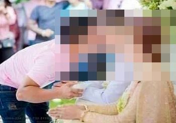 รุมสับ หนุ่มไม่รู้กาลเทศะ เล่นพิเรน จุ๊บปากเจ้าบ่าวในวันวิวาห์