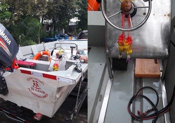 รวบแล้ว!! โจรขโมยแบตเตอรี่เรือช่วยผู้ประสบภัย สารภาพหาเงินซื้อเหล้า