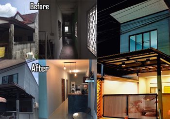 รีโนเวทบ้านร้าง ชั้นเดียวทรงแคบในงบ 550,000 บ.