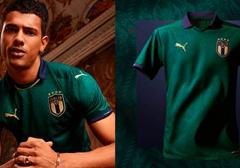 PUMA เปิดตัวชุดฟุตบอลทีมชาติอิตาลี สีเขียวแปลกตา ได้รับแรงบันดาลใจจากยุคเรเนสซองส์