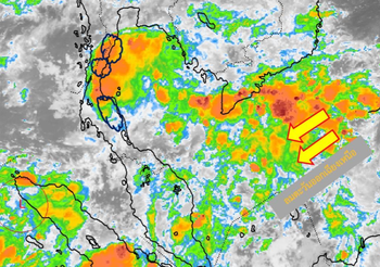 อุตุฯ ออกประกาศเตือน ฝนตกหนักบริเวณภาคใต้ ( 19 ต.ค.)
