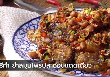 สูตร ยำสมุนไพรปลาช่อนแดดเดียว กรอบทุกชิ้น ฟินทุกคำ