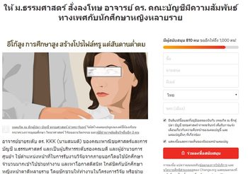 นักศึกษากลัวไม่ปลอดภัย หลังแฉถูกอาจารย์ล่อลวง