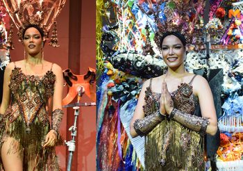 เปิดตัว ผีตาโขน ชุดประจำชาติ มิสยูนิเวิร์สไทยแลนด์ 2019 หน้ากากทำจากพลาสติกเหลือใช้