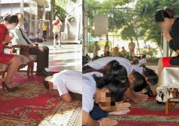 รุมถล่ม! รร.ย่านปทุมฯ ให้เด็กกราบต้อนรับ ผอ.คนใหม่