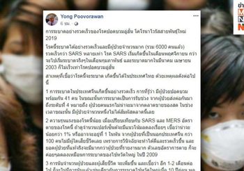 ไวรัสโคโรนา ระบาดในไทยแน่ แต่อย่าตระหนก ควรหาวิธีป้องกัน