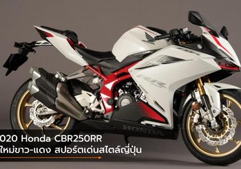 2020 Honda CBR250RR สีใหม่ขาว-แดง สปอร์ตเด่นสไตล์ญี่ปุ่น