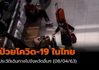 ผู้ป่วยโควิด-19 ในไทย ที่มีประวัติเดินทางไปจังหวัดอื่นๆ
