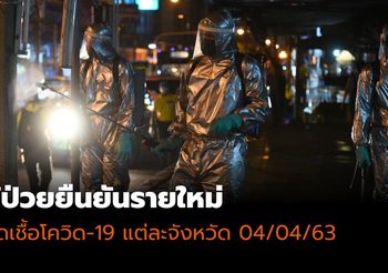 17 จังหวัด พบผู้ป่วยยืนยันรายใหม่ โควิด-19 | 4 เม.ย.63
