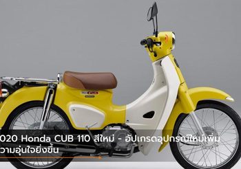 2020 Honda CUB 110 สีใหม่ – อัปเกรดอุปกรณ์ใหม่เพิ่มความอุ่นใจยิ่งขึ้น