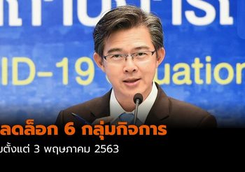 ศบค. ปลดล็อก 6 กลุ่มกิจการ-กิจกรรม ตั้งแต่ 3 พ.ค. นี้