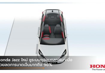 Honda Jazz ใหม่ ชูระบบถุงลมกลางเบาะนั่ง ช่วยลดการบาดเจ็บมากถึง 98%