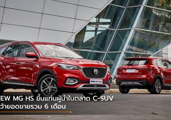 NEW MG HS ขึ้นแท่นผู้นำในตลาด C-SUV คว้ายอดขายรวม 6 เดือน