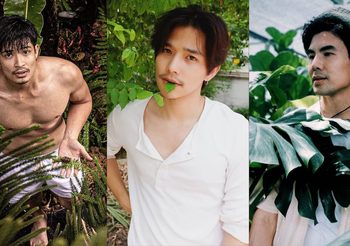 10 ไอเดียท่าโพสต์ ดาราชายถ่ายรูปกับต้นไม้