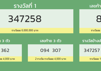 ตรวจสลากกินแบ่งรัฐบาล งวด 1 กรกฎาคม 2563