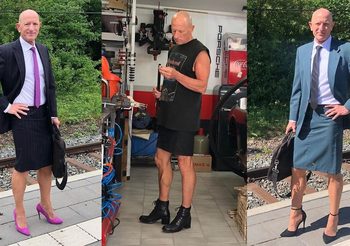 เสื้อผ้าไม่มีเพศ Mark Bryan ชายหนุ่มที่แค่ชอบแต่งตัวไปทำงานด้วยกระโปรงและส้นสูง