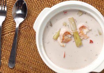 สูตร แกงกะทิสายบัวกุ้งสด เข้มข้นอร่อยเลิศ