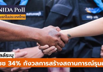 [นิด้าโพลล์] – ปชช. กังวล ม๊อบจะบานปลาย
