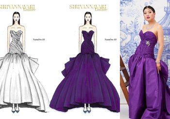 ฉลองพระองค์ผ้าไหม Sirivannavari Couture ตัดเย็บจากผ้าไหมโครงการศิลปาชีพ