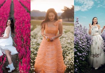 45 ไอเดีย ถ่ายรูปกับทุ่งดอกไม้ แต่งตัวยังไงให้ถ่ายรูปออกมาสวย