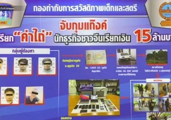 ตำรวจแถลงจับกุม แก๊งอุ้มนักธุรกิจชาวจีน เรียกค่าไถ่ 15 ล้านบาท
