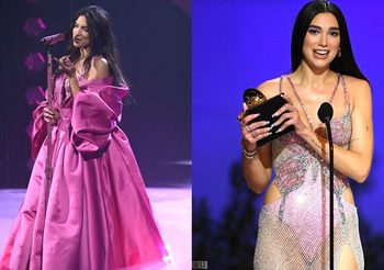 Dua Lipa 2ลุคเซ็กซี่สะกดตา เดรสซีทรูปักคริสตัล Atelier Versace
