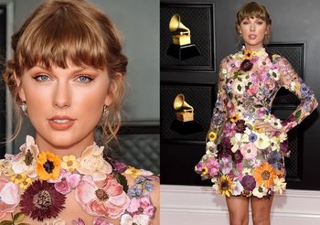 เทย์เลอร์ สวิฟต์ สวมมินิเดรสปักดอกไม้ สุดปราณีต จากแบรนด์ Oscar de la Renta