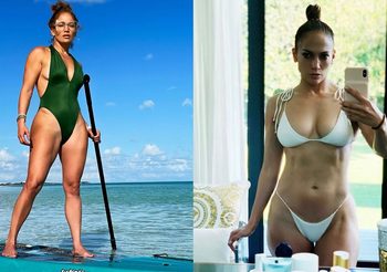 อายุ 51ไม่ใช่ปัญหา เจนนิเฟอร์ โลเปซ กับกล้ามท้องแน่นๆ บนชุดว่ายน้ำ