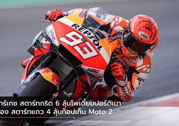มาร์เกซ สตาร์ทกริด 6 ลุ้นโพเดี้ยมปอร์ติเมา ก้อง สตาร์ทแถว 4 ลุ้นท็อปเท็น Moto 2