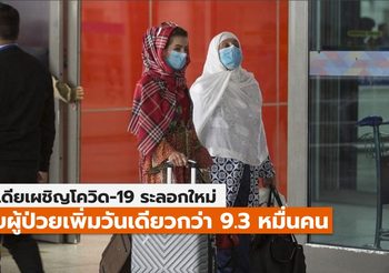 อินเดีย ผู้ป่วยโควิด-19 พุ่ง วันเดียวกว่า 9 หมื่นราย