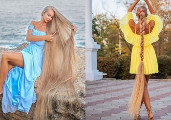 ราพันเซลในชีวิตจริง Alena Kravchenko นางแบบสาว ที่ไม่ตัดผมมา30ปี ผมยาว2เมตร