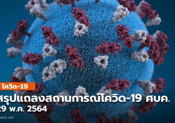 สรุปแถลงสถานการณ์โควิด-19 ในไทย – 29 พ.ค. 64