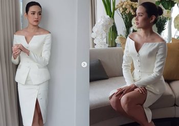 เจ้าสาวโพเอมคนล่าสุด ชุดหมั้น หญิง รฐา เรียบหรูสง่างาม