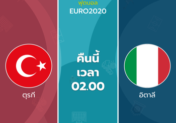 คืนนี้ 11 มิ.ย. 64 โปรแกรมฟุตบอลยูโร 2020