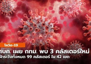 ศบค. รายงาน กทม. พบ 3 คลัสเตอร์ใหม่ แคมป์ก่อสร้าง 2 แห่ง บริษัท 1 แห่ง