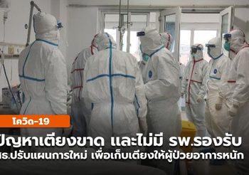 ปัญหาเตียงไม่พอ สธ.ปรับเเนวทาง ให้ผู้ป่วยสีเขียวกักตัวที่บ้าน