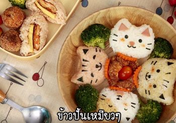 วิธีทำ ข้าวปั้นเหมียวเหมียว เมนูมุ้งมิ้งน่ารัก