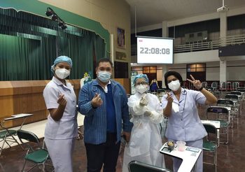 ศูนย์ฉีดวัคซีนมหาวิทยาลัยเกษตรศาสตร์ เร่งปูพรมฉีดวัคซีนป้องกันโควิด-19