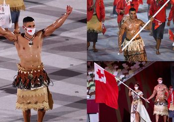 หนุ่มหล่อ Pita Taufatofua นักเทควันโด ชาวตองก้า ในพิธีเปิด #TokyoOlympics
