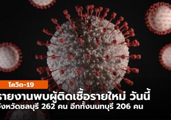 รายงาน พบผู้ติดเชื้อรายใหม่ ในจังหวัดชลบุรีเเละนนทบุรี