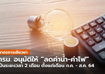 มาตรการเยียวยาคนไทย ลดค่าน้ำ-ค่าไฟ เป็นเวลา 2 เดือน