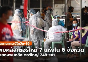 7 คลัสเตอร์ใหม่ ใน 6 จังหวัด / ระยองพบคลัสเตอร์ใหญ่