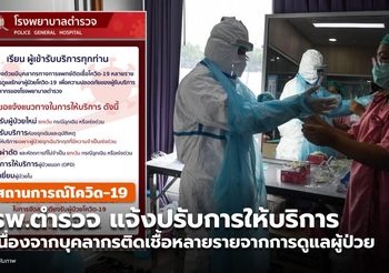 โรงพยาบาลตำรวจ ประกาศปรับลดให้บริการผู้ป่วย