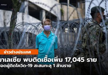 มาเลย์ พบติดโควิด-19 เพิ่ม 17,045 ราย ยอดสะสมเกิน 1 ล้านราย