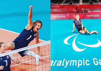 Lora Webster นักวอลเลย์บอล กำลังอุ้มท้องลูกคนที่สี่ ในการแข่งขัน พาราลิมปิกเกมส์ 2020