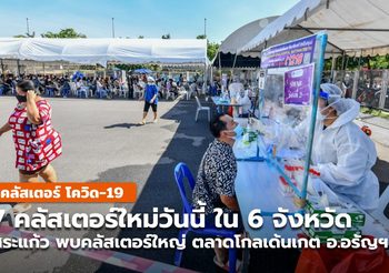 7 คลัสเตอร์ใหม่ใน 6 จังหวัด – อรัญฯ คลัสเตอร์ใหญ่ พบ 231 ราย
