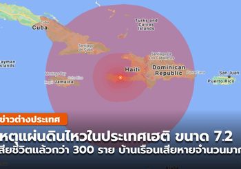 แผ่นดินไหวในเฮติ เสียชีวิตแล้วกว่า 300 / บ้านเรือนเสียหายจำนวนมาก
